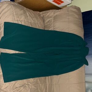 Emerald greenish Teal Wide-Leg Pants